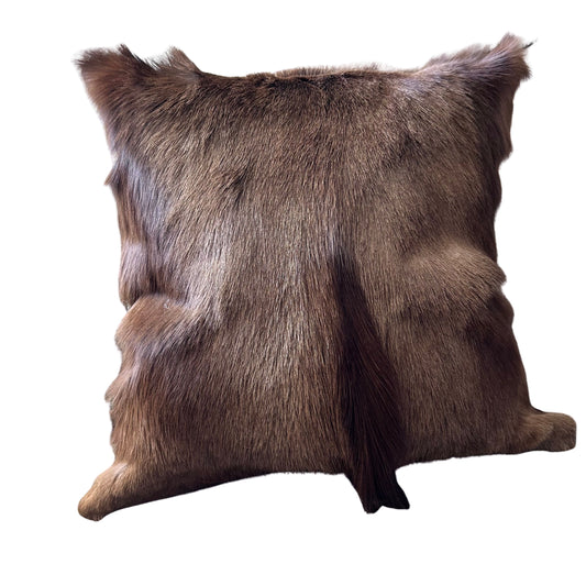 Springbok Cushion Cover, Naturally Black Springbok Throw Pillow Cover, Natural Black Springbok Skin Pillow Cover - 15x15"