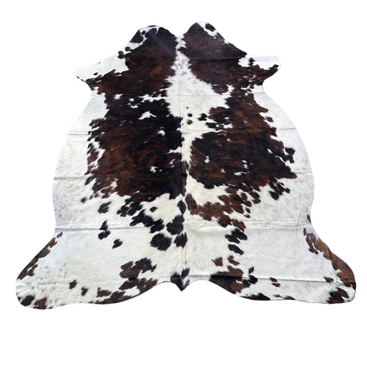 Tricolor Cowhide Rug Size: 7x6.5 feet Colombia # 75