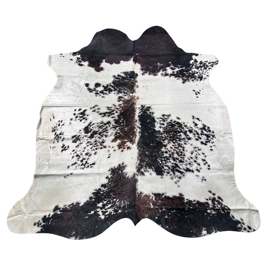 Tricolor Cowhide Rug (Speckled) Size: 7.2x6.5 feet Colombia # 76