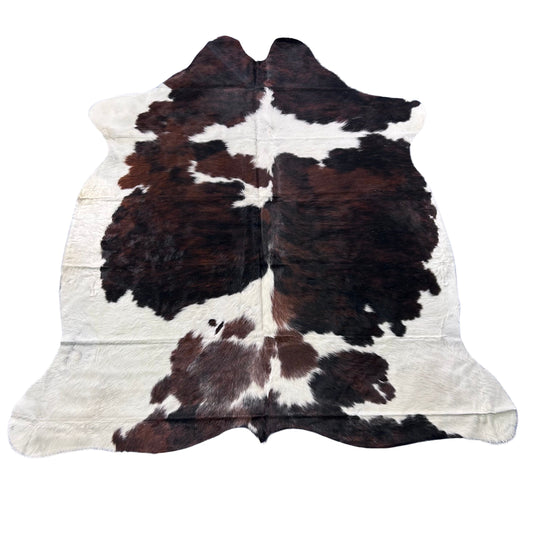 Tricolor Cowhide Rug Size: 7x6.7 feet Colombia # 77