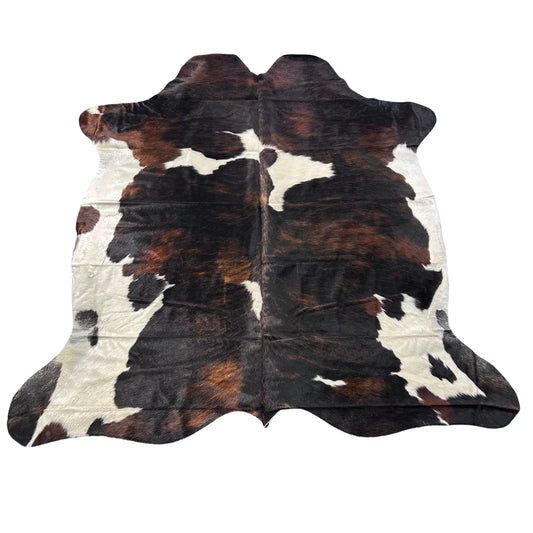Tricolor Cowhide Rug Size: 7x7 feet Colombia # 82