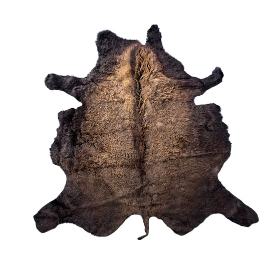 Bison Skin Rug (nice fur!) Size: 8x7 feet Bison # 21