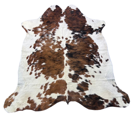 Tricolor Cowhide Rug (38.25 sq ft) Size: 7.5x6.7 feet Colombia-102A