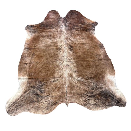 Light Beige Brindle Cowhide Rug (Cool dorsal line 36 sq ft) Size: 7x6 feet Colombia-38