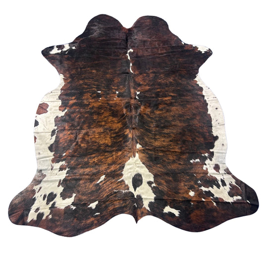 Tricolor Cowhide Rug Size: 8x6.7 feet Colombia # 5