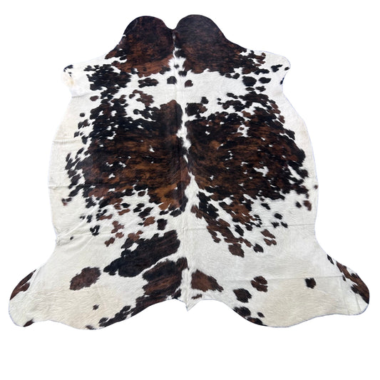 Tricolor Cowhide Rug (36 sq ft) Size: 7x6.5 feet Colombia-115