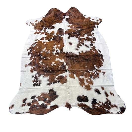 Tricolor Cowhide Rug (37 sq ft) Size: 7.5x6 feet Colombia-173