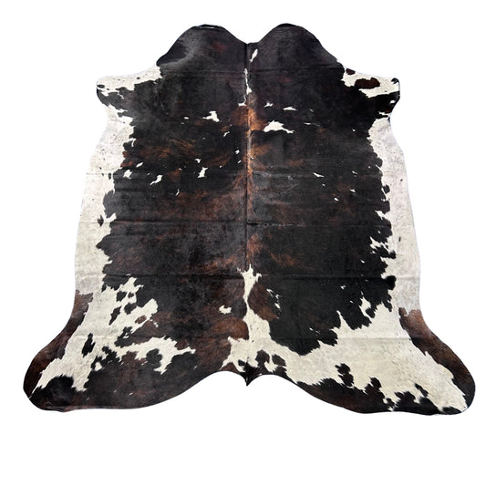 Tricolor Cowhide Rug (43.75 sq ft) Size: 8x7 feet Colombia-228