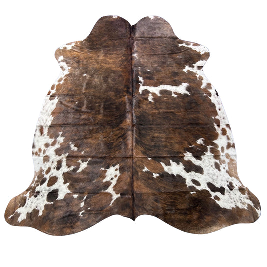Tricolor Cowhide Rug (38.75 sq ft) Size: 7x6.5 feet Colombia-253