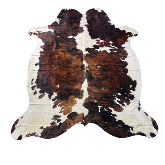 Tricolor Cowhide Rug (43 sq ft) Size: 8x7 feet Colombia-279