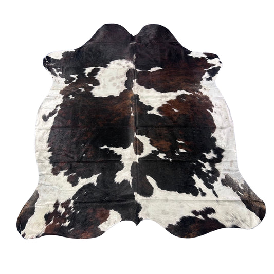 Tricolor Cowhide Rug (39 sq ft) Size: 7x6 feet Colombia-379