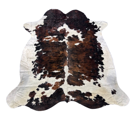Tricolor Cowhide Rug (40 sq ft) Size: 7x7 feet Colombia-422