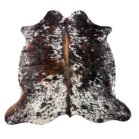 Tricolor Brindle Cowhide Rug (38.25 sq ft) Size: 7.5x6.2 feet Colombia-64