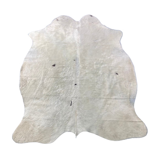 Almost Solid White Cowhide Rug (31 sq ft) Size: 6.5x5 feet Colombia-83