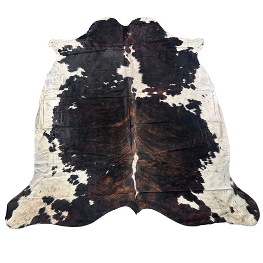 Tricolor Cowhide Rug Size: 8x7.5 feet Colombia # 1