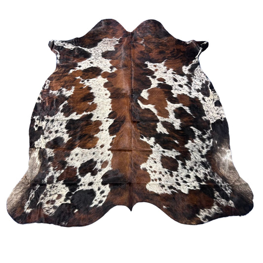 Tricolor Cowhide Rug (40 sq ft) Size: 7.2x6.7 feet Colombia-208