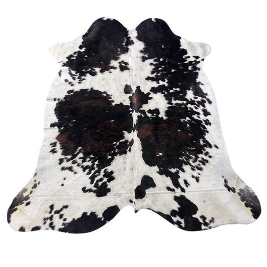 Tricolor Cowhide Rug (38.50 sq ft) Size: 7x6.5 feet Colombia-247