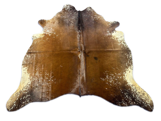 Speckled Brown & White Cowhide Rug Size: 6 ft x 6 ft D-054
