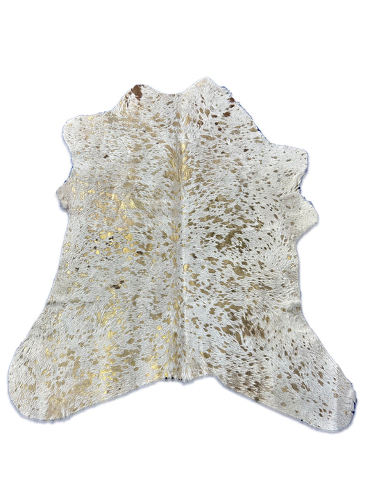 Cuir de veau métallisé doré Taille : 35x29" D-302