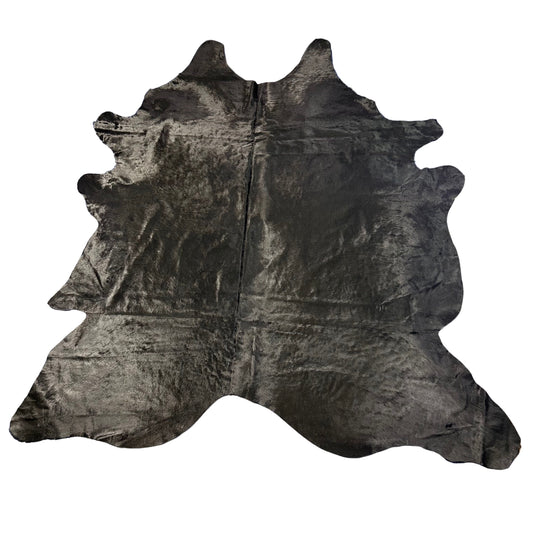 Dyed Black Cowhide Rug Size: 8x7.5 feet D-624