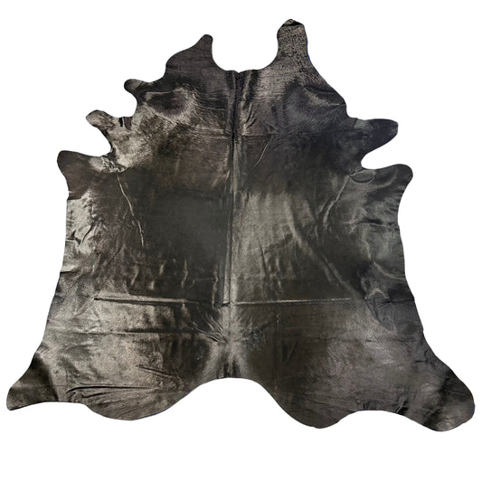 Dyed Black Cowhide Rug Size: 9x7.5 feet D-625