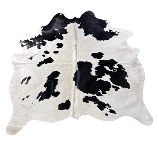 Black and White Cowhide Rug Size: 6x6 feet D-722