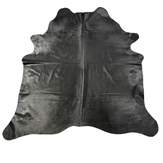 Dyed Black Cowhide Rug D-818