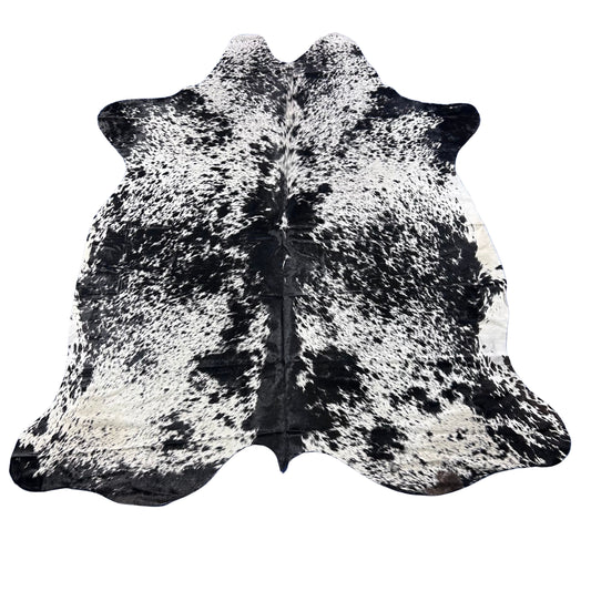 Black and White Salt & Pepper Cowhide Rug Size: 7x6.5 feet D-821