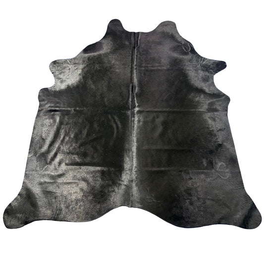 Dyed Black Cowhide Rug Size: 7.2x7 feet D-845