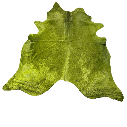 Dyed Green Cowhide Rug Size: 7x7 feet D-848