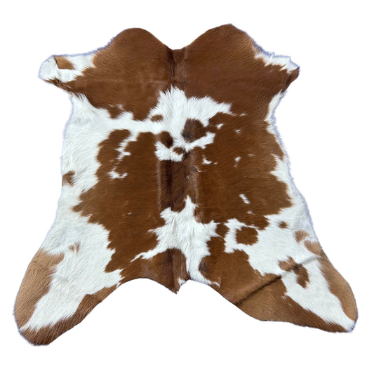 Brown & White Calf Skin Size: 39x37" D-866