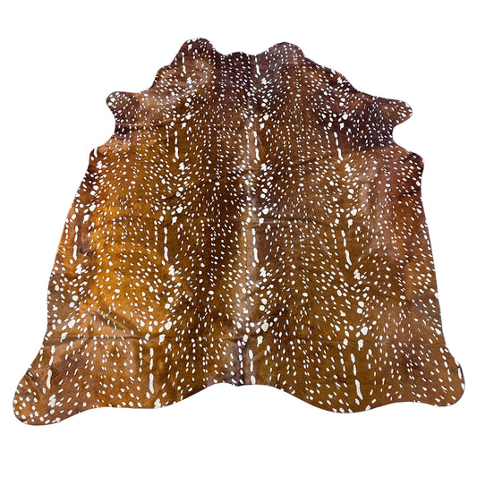 Axis Deer Print Cowhide Rug Size: 6.2x5.5 feet D-926