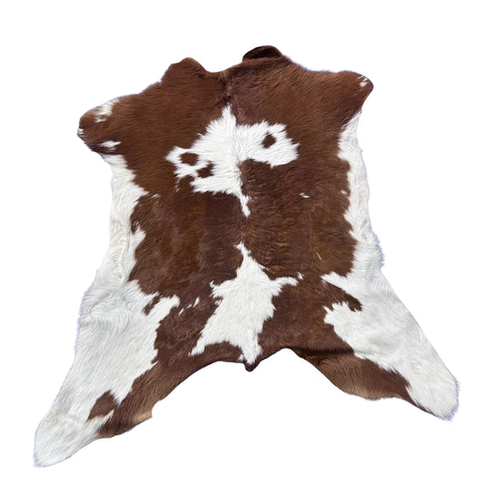 Brown and White Calf Skin Size: 40x38" D-991