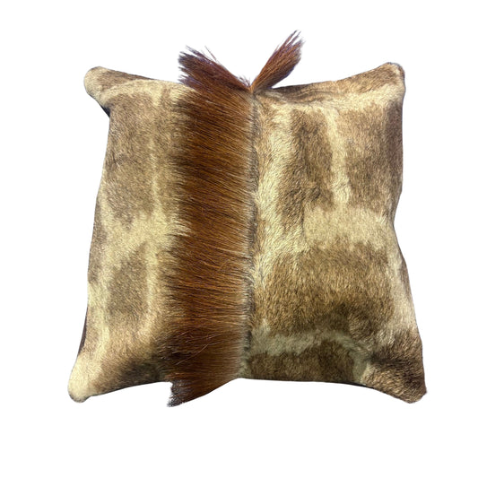 New Real Giraffe Hide Pillow Case 17x17 inches Genuine Giraffe Skin/ Suede Back
