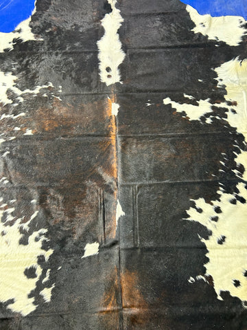 Mainly Darker Tone Tricolor Cowhide Rug Size: 8x7 feet D-222