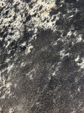 Beautiful & Giant Speckled Tricolor Cowhide Rug (some brown spots and some black) Size: 9x7.5 feet D-297
