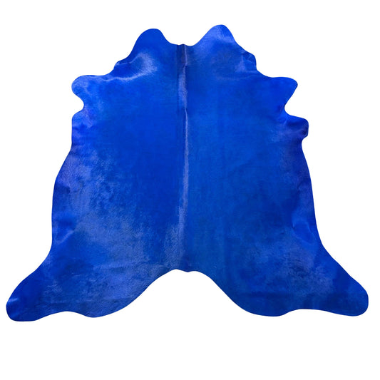 Dyed Dark Blue Cowhide Rug Size: 7.5x7 feet J-010