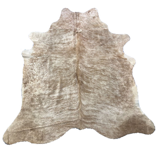 Light Beige Brindle Cowhide Rug (1 patch) Size: 7x6 feet J-047