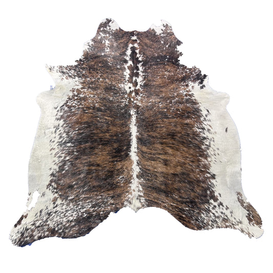 Gorgeous Brazilian Tricolor Cowhide Rug Size: 6.5x6 feet J-049