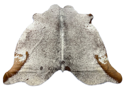 Speckled Brown & White Cowhide Rug Size: 6x6.5 feet M-1691