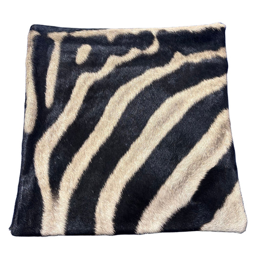 Real Zebra Skin Pillow Cover 17X17" #2