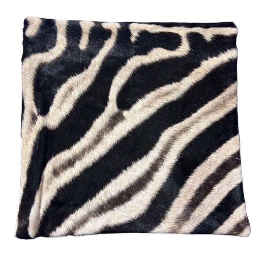 Real Zebra Skin Pillow Cover 17X17" #6