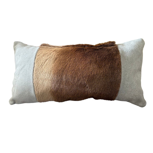 Impala Pillow Case Grey Suede 17X9"