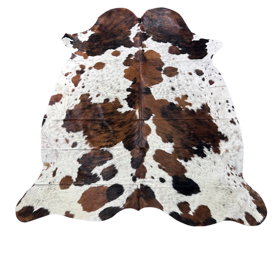 Tricolor Cowhide Rug (42 sq ft) Size: 8x7 feet X-008