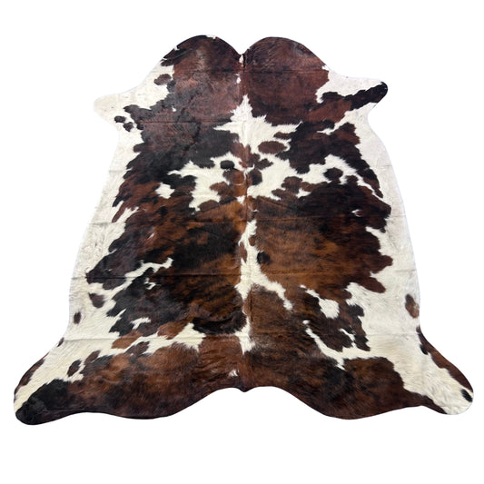 Tricolor Cowhide Rug (medium hair) Size: 7.7x7 feet X-014