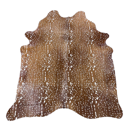 Lighter Axis Deer Cowhide Rug Size: 7x5.7 feet Y-014