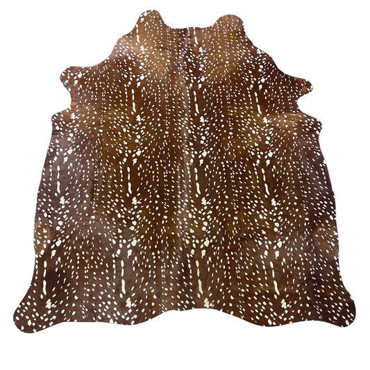 Axis Deer Print (Medium background/ 1 stitch) Size: 7x5.7 feet Y-171