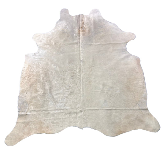 Solid Ivory Cowhide Rug Size: 7.5x6.7 feet Y-213