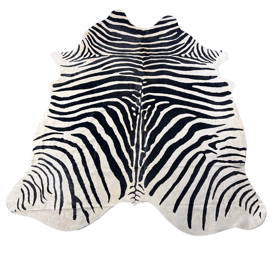 Ecco Zebra Printed Cowhide Rug Size: 7.2x6.2 feet Z-004