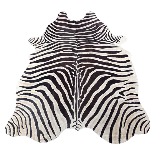 Light Genuine Zebra Cowhide Rug Size: 7x5.7 feet Z-025